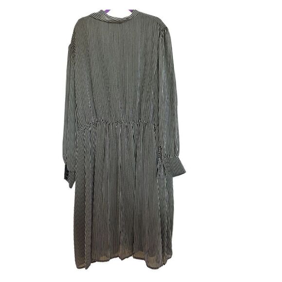 Bloomchic Striped Knot Neck Midi Dress Black - Picture 3 of 8